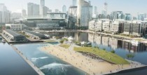 Surfing in the city: Melbourne CBD wave pool floated