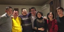 Celebrating with clients for their successful settlement