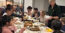 Australian farmers celebrate the harvest family gathering